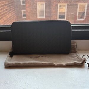 Bottega Veneta Dark Woven Leather Wallet